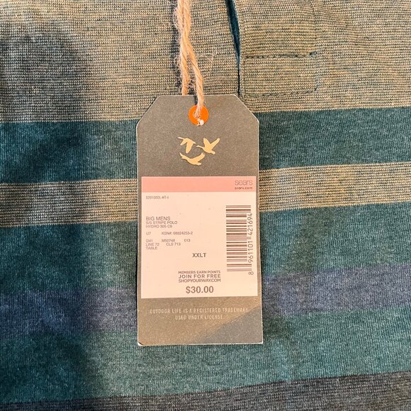 Men's XXL 2XL Outdoor Life Polo Shirt NWT - Picture 3 of 3